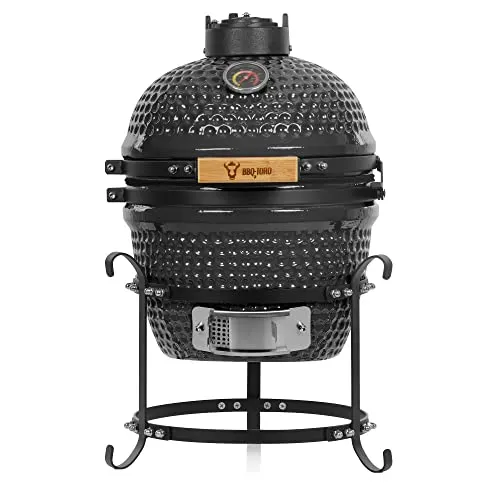 BBQ-Toro Kamado Grill Haiiro Ø 32 cm - Kamado Keramikgrill mit Thermometer, ideal für Grillen, Kochen und Räuchern. Hohe Hitzespeicherung und langlebige, glasierte Oberfläche für ein stilvolles Barbecue-Erlebnis.