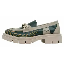 DOGO Cindy Loafer I Do What I Want Damen Halbschuhe Loafer Handgefertigt beige 40 EU