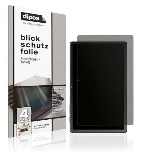 dipos I Blickschutzfolie kompatibel mit Telekom T Tablet Display-Schutzfolie matt mit 4-Wege Sichtschutz-Effekt