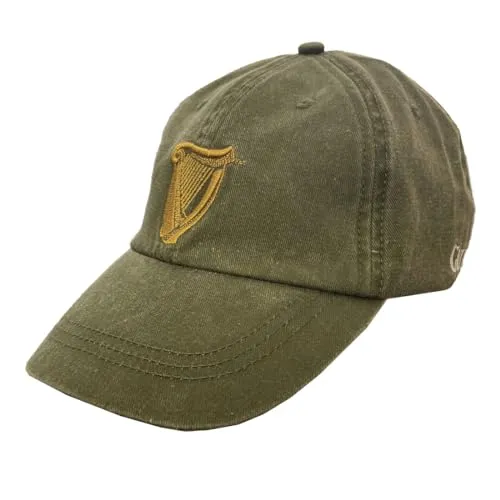 Guinness Harp Washed Baseball Cap- Bottle Green