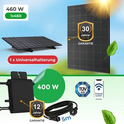 Paket.ag Balkonkraftwerk 460 W mit Hoymiles HM-400 – Effiziente Solarenergie für Ihr Zuhause - Balkonkraftwerk Komplettset mit N-TopCon Technologie. Genehmigungsfrei, einfache Installation und 30 Jahre Leistungsgarantie – die ideale Lösung für nachhaltige Energie auf Balkon oder Terrasse.