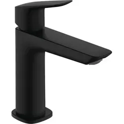 hansgrohe Logis Fine Waschtischarmatur - Elegante Mattschwarz Mischbatterie - Touch-On-Wasserhähne für Badezimmerwaschbecken mit energiesparender CoolStart-Funktion und wassersparendem EcoSmart für umweltfreundliches und stilvolles Waschen.
