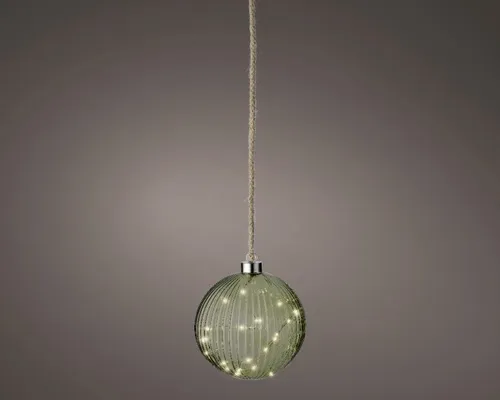 Lumineo Micro LED Kugel für innen – grün warmweiß Ø 14 cm mit 30 LEDs - Dekorative Lumineo Micro LED Kugel für innen, Ø 14 cm, mit 30 energiesparenden LEDs für stimmungsvolle Beleuchtung und festliche Atmosphäre.