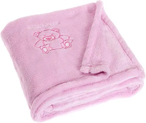 Playshoes Unisex Baby Fleece-Decke Bär 301700, 14 - Rosa, 75 x 100 cm/29.5 Inch x 39.4 Inch | 1er Pack