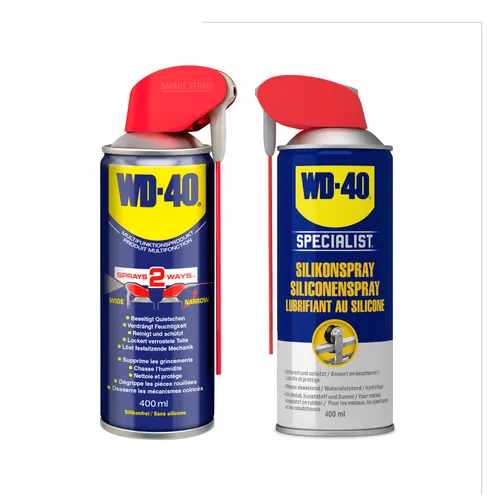 WD40 Multi-Produkt Smart Straw 400ml + Specialist Silikonspray Smart Straw 400ml