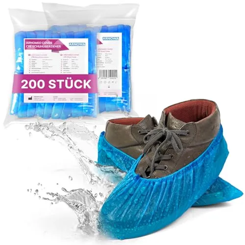 ARNOMED COVER Überziehschuhe blau, 5g, CPE, 100 Stück pro Packung - Die ARNOMED COVER Überziehschuhe bieten optimalen Schutz in hygienischen Bereichen wie Lebensmittelproduktion oder Labor. Mit elastischem Gummizug für einfaches An- und Ausziehen und reißfestem Material für sicheren Halt.