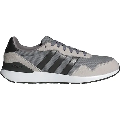 ADIDAS SPORTSWEAR Run 60s 4.0 Sneaker, Gr. 42,5 - Sportliche Sneaker mit Dämpfung für ganztägigen Komfort, ideal für lässige Looks. Atmungsaktives Obermaterial aus Textil und Leder in Grau und Schwarz.