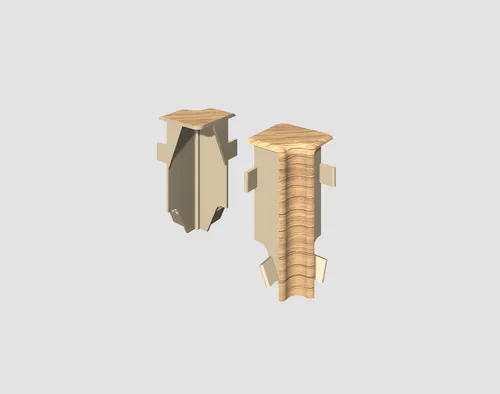 EGGER Sockelleisten-Innenecke Eiche cappuccino, L: 1.6 cm, H: 5.9 cm, 2-St., neues kubisches Profil, 2 Stück