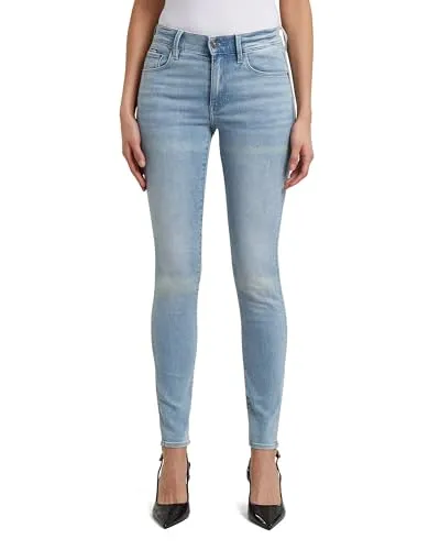 G-STAR Damen 3301 Skinny Jeans, Blau (lt Aged D05175-8968-424), 31W / 36L - Jeans in Skinny Fit, High Waist für femininen Look, gefertigt aus innovativem lederähnlichem Papiermaterial für optimalen Tragekomfort.