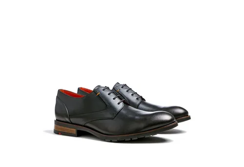 Lloyd Schnürschuh JACKSON - Halbschuhe aus schwarzem Glattleder mit sportlichem Design, abriebbeständiger Gummisohle und bequemer Leder- und Textilfütterung für optimalen Tragekomfort.