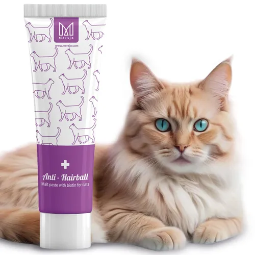 Katzenenthaarungspaste mit Biotin, Nahrungsergänzungsmittel Mersjo Anti-Hairball