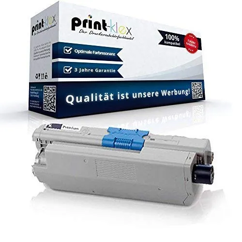 Print-Klex Tonerkartusche kompatibel für Oki C 532 DN C 542 DN MC 563 DN MC 573 DN C532 C542 MC563 MC573 46490608 C532 Black Schwarz - Office Plus Serie