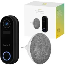 Hombli Smart Doorbell 2 Promo Pack (Doorbell 2 + Chime 2) - Smart Home - Das perfekte Duo für dein Zuhause: Einfache Installation und umfassende Sicherheit mit der Hombli Smart Doorbell 2 und dem Chime 2.