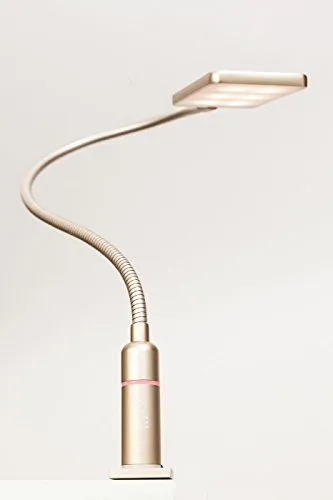 Kalb 4W LED Bettleuchte - Flexleuchte für Kinder - Nachttischlampe mit flexiblem Schwanenhals, dimmbar und in elegantem messing-matt, ideal für gemütliches Lesen im Kinderzimmer.