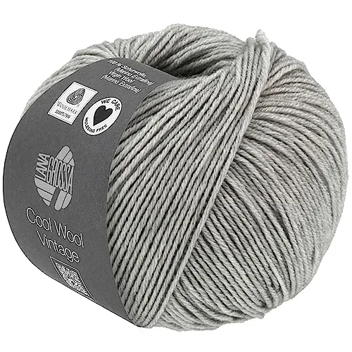 LANA GROSSA Cool Wool Vintage | Merinoklassiker mit Ton-in-Ton Farbeffekt | Handstrickgarn aus 100% Schurwolle (Merino extrafein) | 50g Wolle zum Stricken & Häkeln | 160m Garn FB 7369