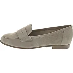 CAPRICE Slipper für Damen, Gr. 40, braun - Elegante Halbschuhe aus braunem Veloursleder mit Blockabsatz und komfortablem Schlüpfsystem, ideal für Business und Alltag.
