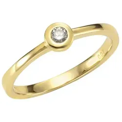 Orolino Ring Gold 585 mit Brillant 0,07ct. - Eleganter Damen-Ring aus 585 Gelbgold mit einem funkelnden Brillant von 0,07ct, perfekt für besondere Anlässe oder als Geschenk.
