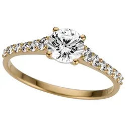 Firetti Goldring Schmuck Geschenk Gold 333 Damenring Goldring, mit Zirkonia (synth) gelb|goldfarben 18