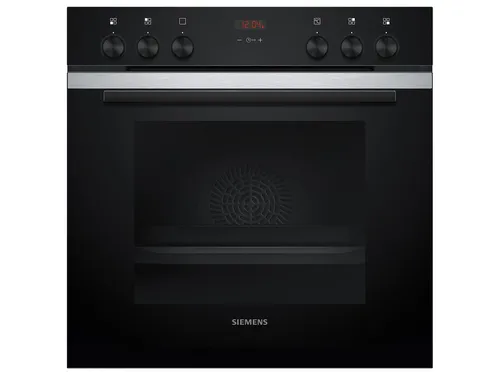 Siemens HE213ABS3 Einbauherd Edelstahl - Backöfen mit 5 Backofenfunktionen und 3D Heißluft für gleichmäßiges Garen auf bis zu drei Ebenen. Ideal für schnelle Ergebnisse dank Schnellaufheizung.