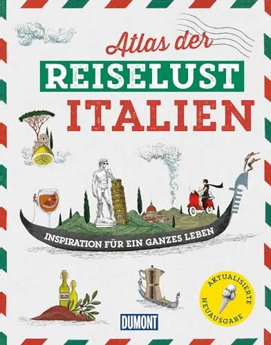 DUMONT Bildband Atlas der Reiselust Italien - Geschenkbuch für Reisen & Regionales, bietet inspirierende Einblicke in die Schönheit Italiens und ist der perfekte Begleiter für Reiseträume.