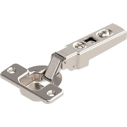 BLUM CLIP Standardscharnier 100° mit Feder und Schrauben - Hochwertiges Ganzmetallscharnier mit 100° Öffnungswinkel. Die 3-dimensionale Verstellung und die werkzeuglose Montage ermöglichen eine einfache Handhabung. Ideal für präzise Türmontagen.