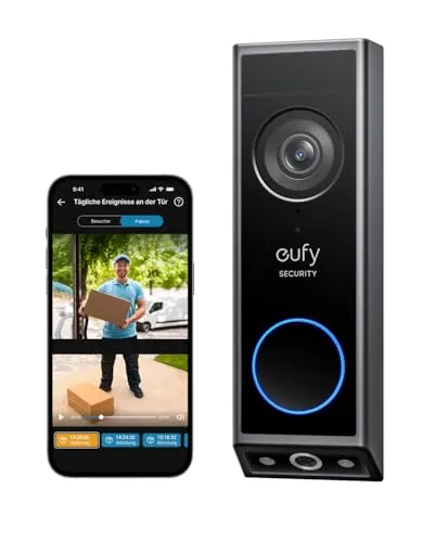 eufy Video Doorbell E340 - 2K Video-Türklingel, kabelgebunden oder kabellos einsetzbar, ideal für smartes Wohnen und Kommunikation mit Besuchern