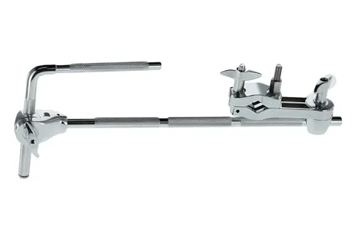 GEWA Percussionhalter L-Rod für Cowbells und mehr - Vielseitiger Percussionhalter mit Multiklammer und Galgen L-Rod, ideal zur sicheren Montage von Cowbells, Tambourins und Blocks im Proberaum oder auf der Bühne.