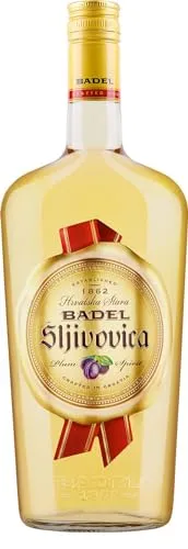 Badel Sljivovica - Traditioneller Pflaumenbrand 0,5L - Rakija mit klarem, mildem Geschmack, perfekt zum Verschenken oder Genießen, sorgfältig destilliert und gefiltert für harmonischen Genuss.