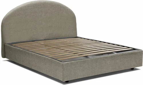 Concetta Containerbett mit Stoffbespannung, 120x190 cm, Made in Italy - Kompaktes Containerbett mit abnehmbarem Polyesterbezug und praktischem Stauraum. Ideal für kleine Räume, bietet es Platz für Bettwäsche und Kissen. Hochwertige Holzstruktur und stabiler Öffnungsmechanismus.
