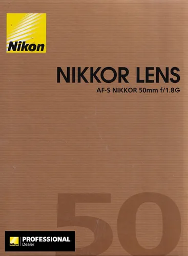 NIKON AF-S Nikkor 50mm 1:1.8 G - Standardobjektiv für kreative Fotografie - Objektiv mit 50mm Brennweite und hoher Lichtstärke f/1,8, ideal für Porträts und Low-Light-Fotografie, kompatibel mit Nikon Kameras.