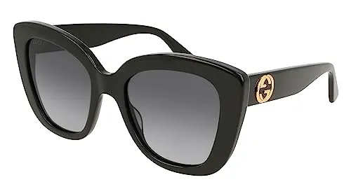 GUCCI Damen GG0327S Sonnenbrille, Schwarz-Grau, 52 - Elegante Sonnenbrille in Schwarz und Grau, Größe 52. Ideal für stilbewusste Damen, die ein modisches Accessoire suchen.