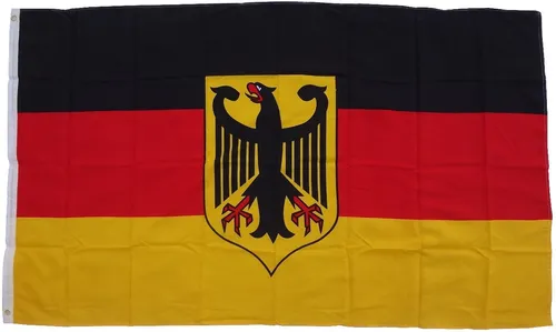 Premium Qualität - Flagge DEUTSCHLAND Adler 250 x 150, Stoffgewicht ca. 100 g/m²