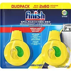 Finish Spülmaschinen Deo Citrus Limette Duopack für 120 Spülgänge - Das Finish Spülmaschinen Deo Citrus & Limette sorgt für einen frischen Duft und neutralisiert unangenehme Gerüche zwischen den Spülgängen. Praktisch im Duopack für bis zu 120 Anwendungen, einfach am Spülkorb befestigen!