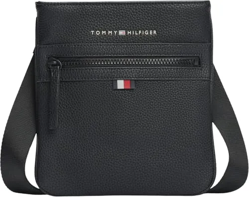 Tommy Hilfiger ESSENTIAL PU MINI CROSSOVER Umhängetasche - Herren-Schultertasche aus hochwertigem PU, zeitloses Design mit verstellbarem Riemen und praktischen Fächern für Geldbeutel und Handy.
