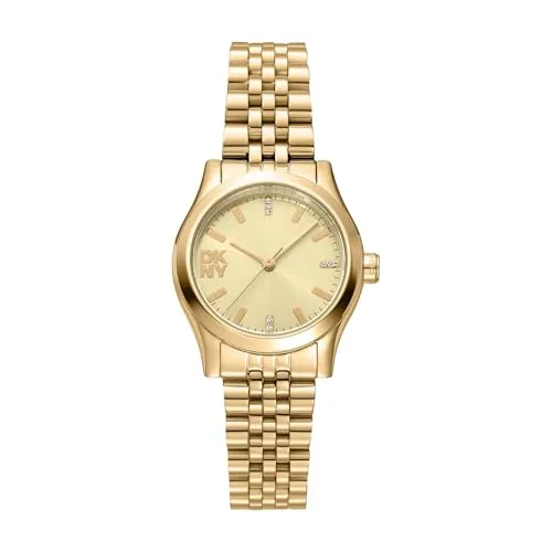 DKNY Quarzuhr Damenuhr 28 - Elegante Quarzuhr für Damen mit zeitlosem Design. Ideal für jeden Anlass – ob im Büro oder beim Ausgehen. Ein Must-Have für modebewusste Frauen! Perfekte Kombination aus Stil und Funktionalität.