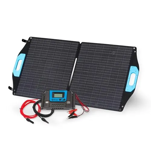 BERGER 100W faltbares Solarpanel Set mit Laderegler - Solargeräte für maximale Unabhängigkeit beim Camping – tragbar, leicht und mit innovativer Monokristalline Technologie für zuverlässige Energie, ideal für Outdoor-Abenteuer.