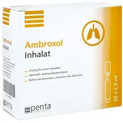 Ambroxol Inhalat 40 ML - Schleimlösende Lösung - Arzneimittel zur effektiven Schleimlösung bei Atemwegserkrankungen. Ideal zur Behandlung von zähem Schleim in Bronchien und Lunge. Für eine bessere Atmung.