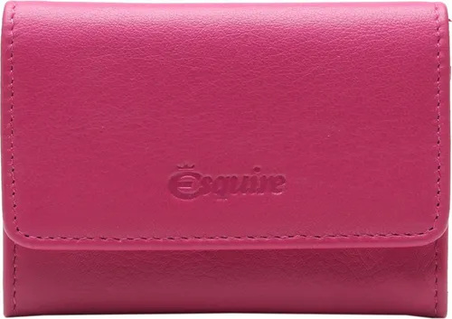Esquire Peru Wallet Pink purpur - Violett/Lila - Handliche Esquire Geldbörse aus weichem Leder mit RFID Blocker. Ideal für Karten und Bargeld, passt perfekt in jede Tasche. Stylisches Design für jeden Anlass.