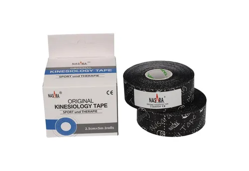 NASARA Kinesiologie-Tape 2,5cm x 5m - 2 Rollen in 9 Farben