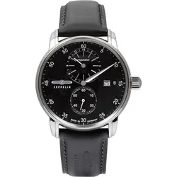 Zeppelin 8622-2 New Captains Line Automatik Herrenuhr 43mm - Elegante Automatik-Herrenuhr mit Edelstahlgehäuse und schwarzem Ziffernblatt. Wasserdicht bis 5 ATM, ideal für den täglichen Gebrauch und stilvolle Anlässe.