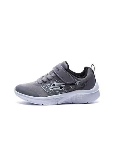 Skechers Jungen Microspec Texlor Sneaker, 37 EU - Komfortabler Slip-On mit Stretch-Schnürung - Sneaker aus strapazierfähigem Synthetik mit flexibler Gummisohle, ideal für aktives Spielen und bequemen Tragekomfort.