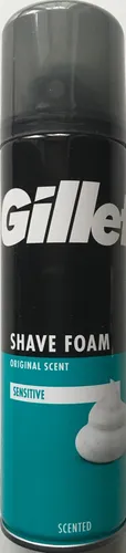 Gillette Sensitive Basis Rasierschaum 200ml - Rasierschaum für empfindliche Haut, bietet sanften Schutz und sorgt für eine angenehme Rasur – ideal für die tägliche Pflege.