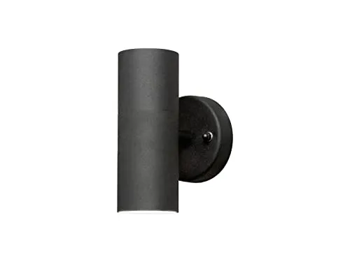 LED Außenwandleuchte Up Down 17cm Schwarz - Moderne 17cm Außenwandleuchte für stilvolle Fassadenbeleuchtung. Mit IP44 Schutzklasse und zwei GU10 Leuchtmitteln für beeindruckende Lichtakzente. Ideal für Garten, Carport oder als schicke Wegeleuchte.