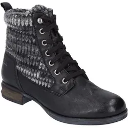 JOSEF SEIBEL Sanja 17 | Damen Stiefelette Schwarz 36 - Robuste schwarze Stiefelette aus Nappa-Leder, ideal für Herbst und Winter. Warm gefüttert und mit herausnehmbarer Sohle für individuellen Komfort. Perfekt für lange Tragezeiten.