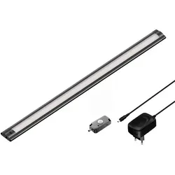 ledscom.de LED Unterbau-Leuchte SIRIS schwarz matt mit Bewegungsmelder, 50cm, 531lm - Vielseitig einsetzbare LED Unterbau-Leuchte mit praktischen Funktionen. Die flache Bauweise sorgt für harmonisches Licht in Küche oder Werkstatt. Energieeffizient und einfach zu montieren.