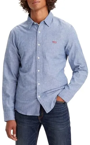 Levi's Herren Ls Battery Hm Slim Shirt, Navy Peony, L EU - T-Shirts für Herren, komfortabler Slim Fit mit hohem Bund für einen modernen Look und optimalen Tragekomfort.