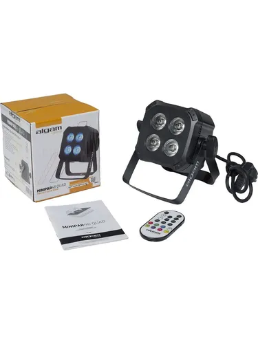 Algam Lighting MINIPAR 46 QUAD - Kompakter Mini-Par-LED mit 4 x 6 W RGBW - Bühnen- & Deko-Leuchtmittel, ideal für Partys mit reichhaltiger Farbpalette und dynamischen Effekten, perfekt für jede Umgebung.