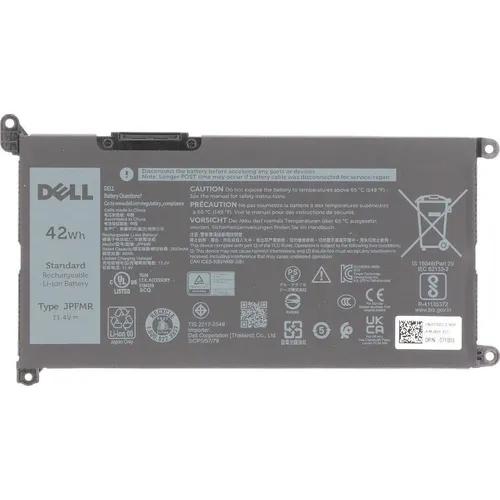 Dell 42WHR 3 Cell Lithium Ion Polymer Akku - Notebook Akku mit 42WHR Kapazität, zuverlässige Energieversorgung für längere Laufzeiten und optimale Leistung für Ihr Dell Gerät.