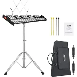 VEVOR Glockenspiel-Xylophon mit 32 Tönen - Percussion Instrument mit 32 Tönen, klarer Klang und stabiler Ständer für optimale Spielbarkeit. Ideal zur Förderung der musikalischen Entwicklung bei Kindern.