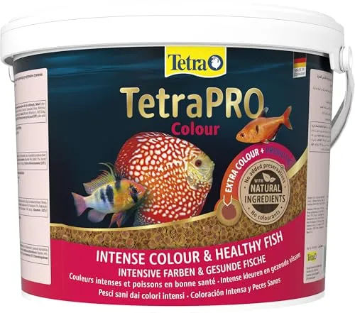 TETRA TETRAPro Colour 10L - Premium Zierfischfutter - Hochwertiges Fischfutter für alle Zierfischarten, fördert eine intensivere Färbung und sorgt für Gesundheit und Vitalität.